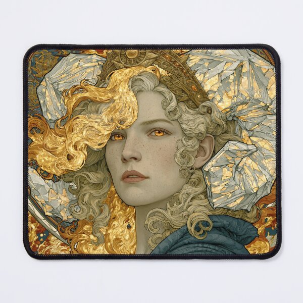 Item preview, Solar Crystal Goddess Art Nouveau designed and sold by MythicMood.