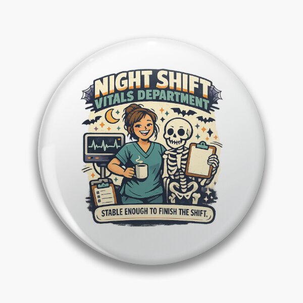Item preview, Night Shift Vitals Department Halloween Nurse designed and sold by Concrete Coffee Studio.
