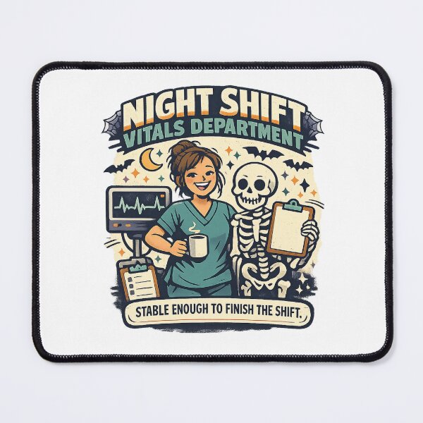 Item preview, Night Shift Vitals Department Halloween Nurse designed and sold by Concrete Coffee Studio.