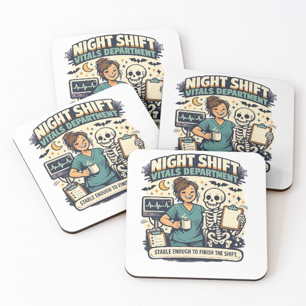 Item preview, Night Shift Vitals Department Halloween Nurse designed and sold by Concrete Coffee Studio.