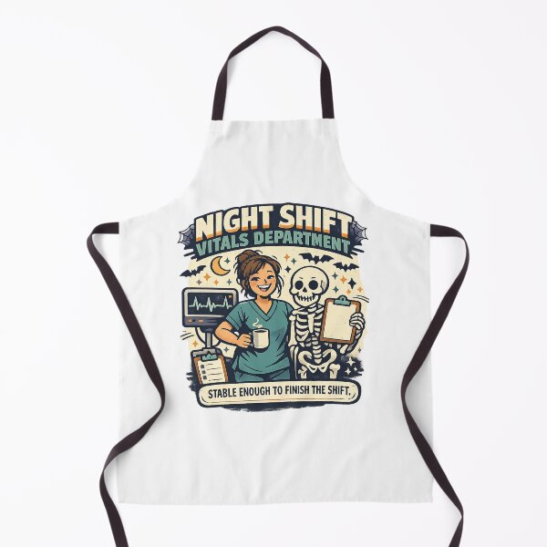 Item preview, Night Shift Vitals Department Halloween Nurse designed and sold by Concrete Coffee Studio.