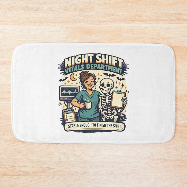 Item preview, Night Shift Vitals Department Halloween Nurse designed and sold by Concrete Coffee Studio.