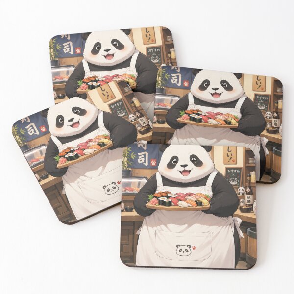 Item preview, Kawaii Panda Sushi Chef | Original Anime Panda Cooking Cute Japanese Food Art designed and sold by Sticleg.
