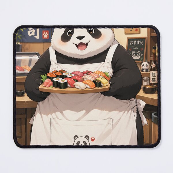 Item preview, Kawaii Panda Sushi Chef | Original Anime Panda Cooking Cute Japanese Food Art designed and sold by Sticleg.