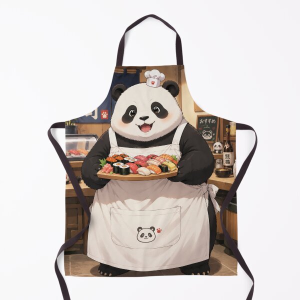 Item preview, Kawaii Panda Sushi Chef | Original Anime Panda Cooking Cute Japanese Food Art designed and sold by Sticleg.