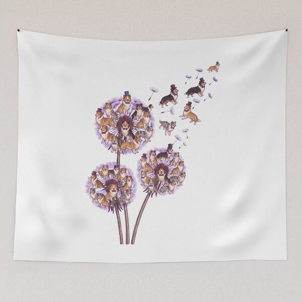 Item preview, Collie Dandelion Flower Dog Lover designed and sold by dian-rody-crest.