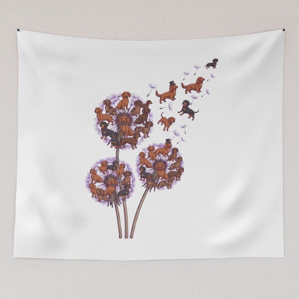 Item preview, Dachshund Dandelion Flower Dog Lover designed and sold by dian-rody-crest.