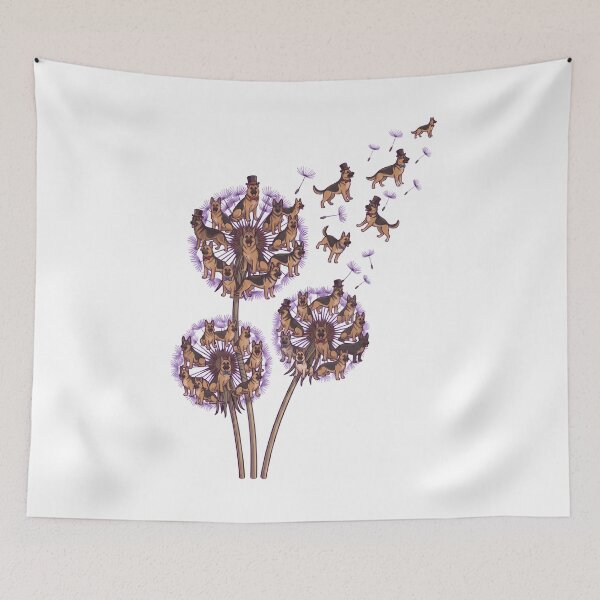 Item preview, German Shepherd Dandelion Flower Dog Lover designed and sold by dian-rody-crest.