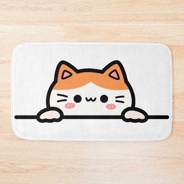 Item preview, Cute Cartoon Orange Cat Peeking Over Edge Vector Illustration - Kawaii Kitten Border Element designed and sold by epx-av.