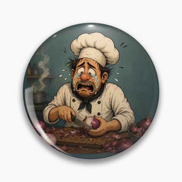 Item preview, Crying Chef Cutting Onions Kitchen Humor designed and sold by House of Rein.