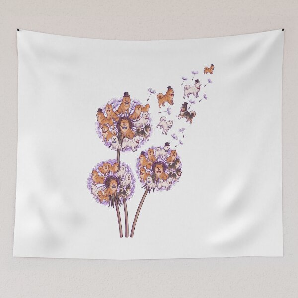 Item preview, German Spitz Dandelion Flower Dog Lover designed and sold by dian-rody-crest.