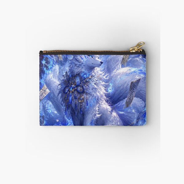 Item preview, Mystical Kitsune Guardian – Celestial Blue Spirit Fox of Ancient Japan designed and sold by Sticleg.