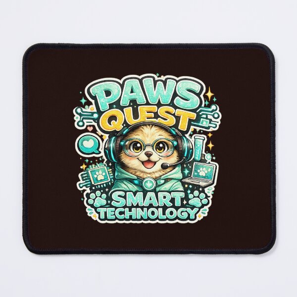 Item preview, Paws Quest – Original Tech-Inspired Cartoon dog designed and sold by annenambiro.
