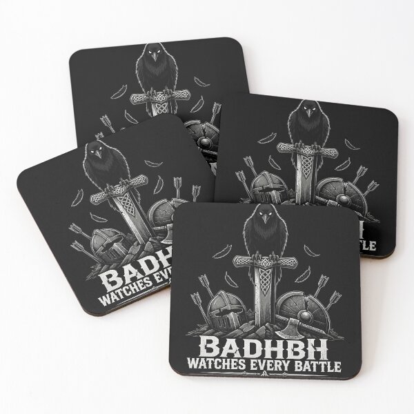 Item preview, Badhbh Watches Every Battle Celtic Raven Dark Fantasy designed and sold by BadhbhLoot.
