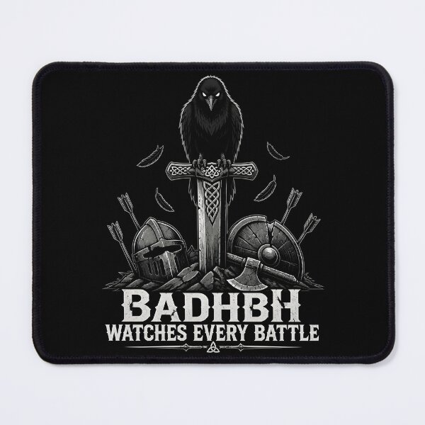 Item preview, Badhbh Watches Every Battle Celtic Raven Dark Fantasy designed and sold by BadhbhLoot.
