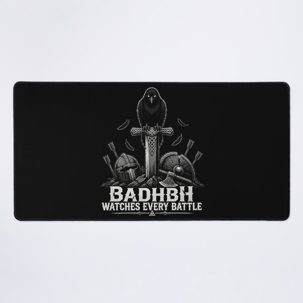 Item preview, Badhbh Watches Every Battle Celtic Raven Dark Fantasy designed and sold by BadhbhLoot.