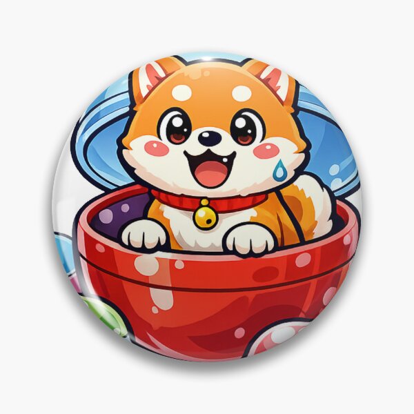 Item preview, Kawaii Shiba Inu Gachapon Sticker – Cute Japanese Capsule Toy Dog Anime Vector Design designed and sold by kawaii animal store (in Japan).