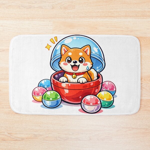 Item preview, Kawaii Shiba Inu Gachapon Sticker – Cute Japanese Capsule Toy Dog Anime Vector Design designed and sold by kawaii animal store (in Japan).
