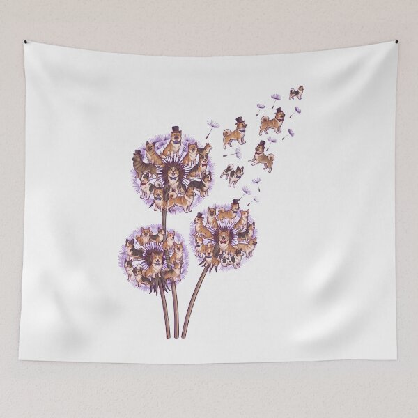 Item preview, Icelandic Sheepdog Dandelion Flower Dog Lover designed and sold by dian-rody-crest.