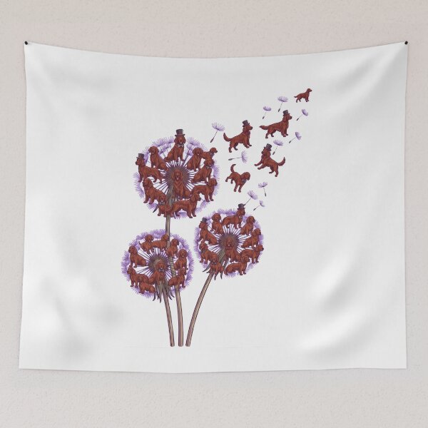 Item preview, Irish Setter Dandelion Flower Dog Lover designed and sold by dian-rody-crest.