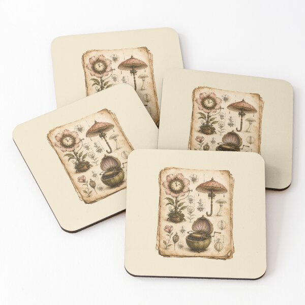 Item preview, Victorian Inventor’s Notebook Print – Whimsical Botanical Engineering Art designed and sold by MagicMakerPh.