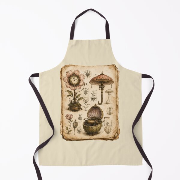 Item preview, Victorian Inventor’s Notebook Print – Whimsical Botanical Engineering Art designed and sold by MagicMakerPh.