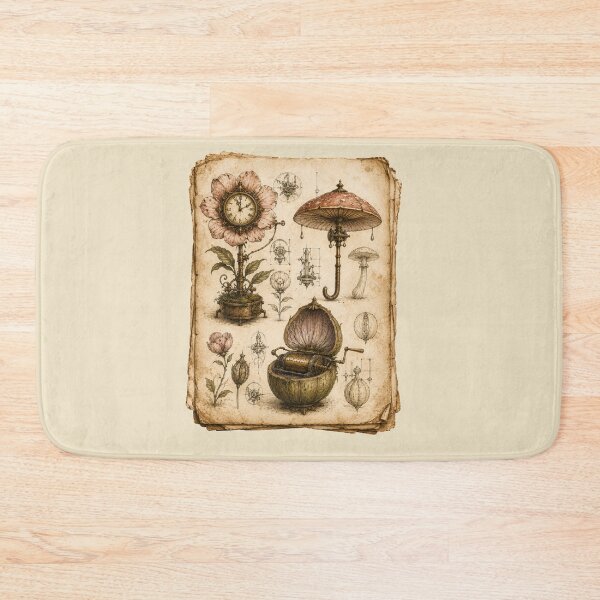 Item preview, Victorian Inventor’s Notebook Print – Whimsical Botanical Engineering Art designed and sold by MagicMakerPh.