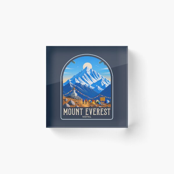 Item preview, Mount Everest Vintage Travel Illustration designed and sold by HomeLivingCo.