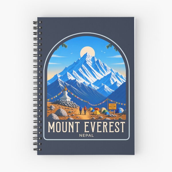 Artikelvorschau, Vintage-Reiseillustration vom Mount Everest entworfen und verkauft von HomeLivingCo.