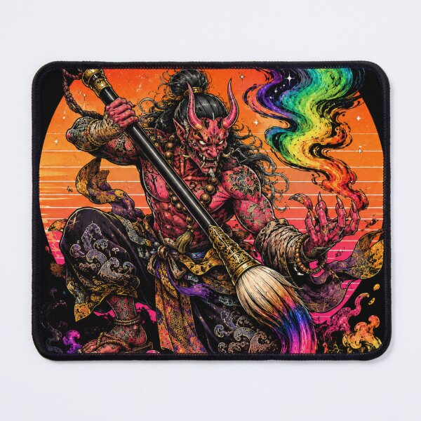 Item preview, Rainbow Oni Paintstorm designed and sold by illustraAI.