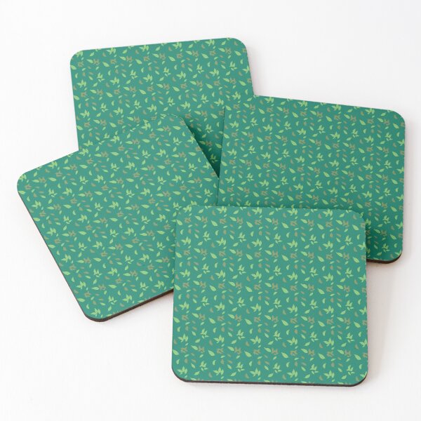 Item preview, Tonal Mango Leaf Pattern on Green designed and sold by Qousqoza7.