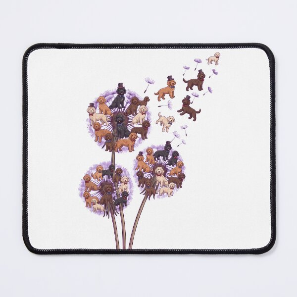Item preview, Labradoodle Dandelion Flower Dog Lover designed and sold by dian-rody-crest.