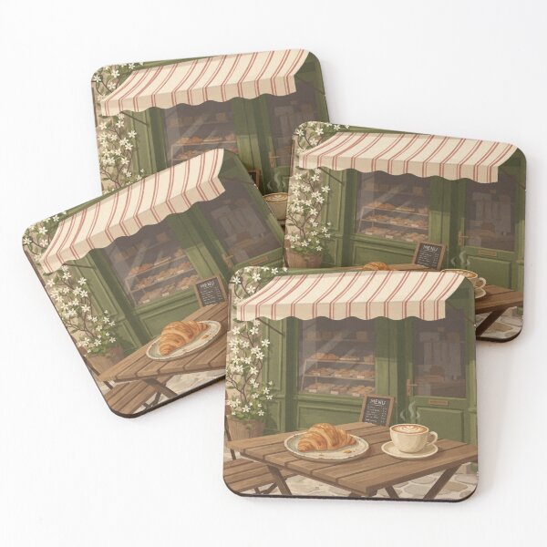 Item preview, French Bakery Morning, Cozy Pastry and Coffee Flat Art designed and sold by BlareBlare.