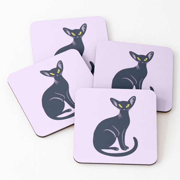 Item preview, Floral Black Oriental Cat designed and sold by IvysCreativityHouse.