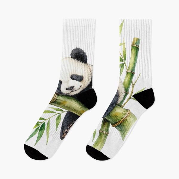 Item preview,  Cute Sleeping Panda - Watercolor Bamboo Animal Art designed and sold by A-M-G-Shop.