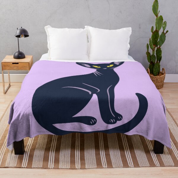 Item preview, Floral Black Oriental Cat designed and sold by IvysCreativityHouse.