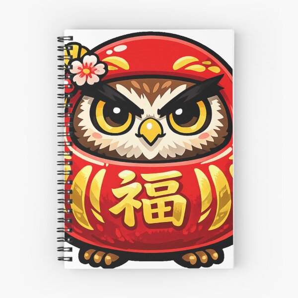 Item preview, Kawaii Daruma Owl Sticker – Lucky Japanese Owl Anime Vector Design designed and sold by kawaii animal store (in Japan).