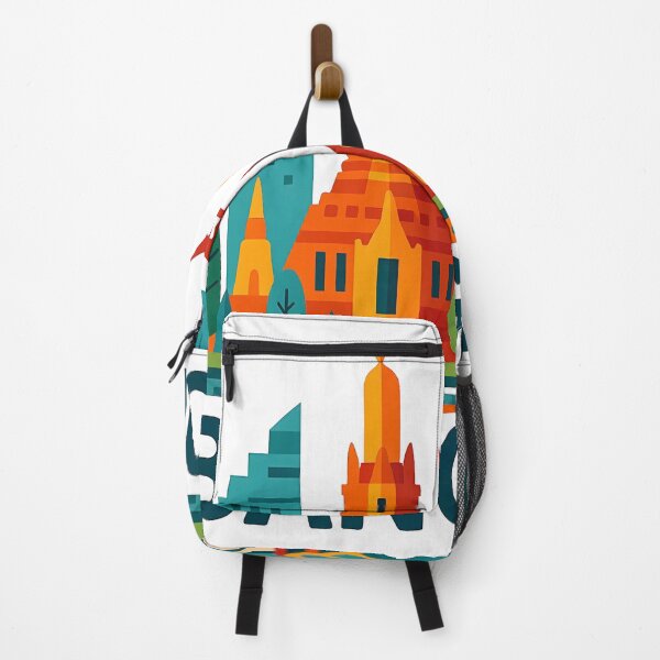 Item preview, Bangkok Thailand Travel Souvenir - Wat Arun Temple & Longtail Boat Art designed and sold by OzzFrequency.
