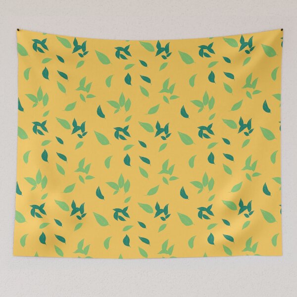 Item preview, Mango Leaf Pattern on Mustard Yellow designed and sold by Qousqoza7.