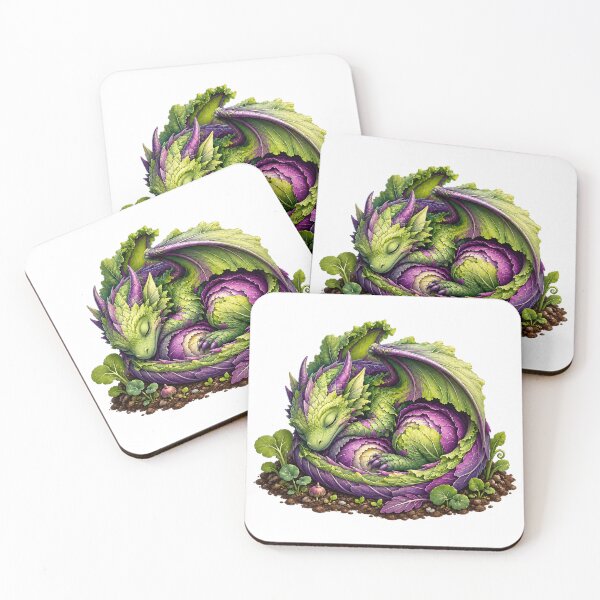 Item preview, Cute Cabbage Dragon Sleeping Vegetable Monster Cottagecore designed and sold by BartArtPhoto.