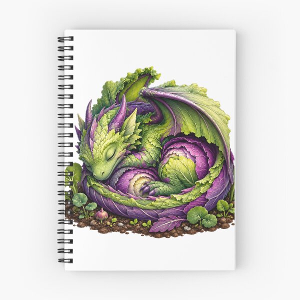 Item preview, Cute Cabbage Dragon Sleeping Vegetable Monster Cottagecore designed and sold by BartArtPhoto.