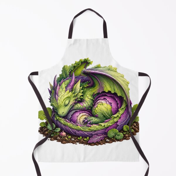 Item preview, Cute Cabbage Dragon Sleeping Vegetable Monster Cottagecore designed and sold by BartArtPhoto.