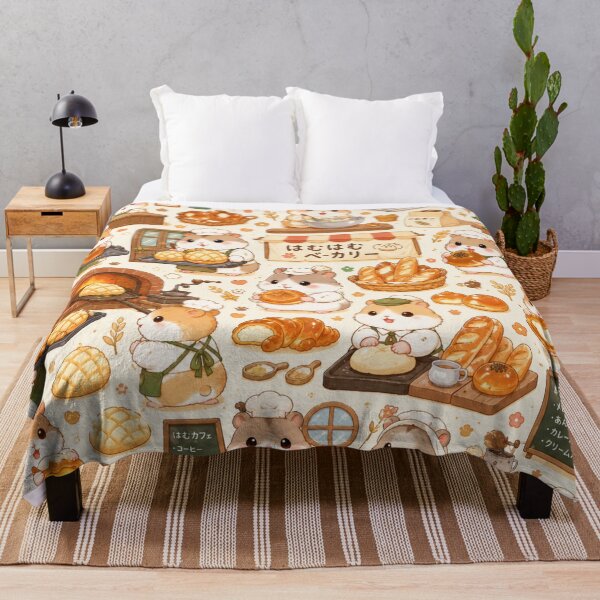 Item preview, Kawaii Hamster Japanese Bakery Seamless Pattern | Cute Bread & Pastry Wrapping Paper Design designed and sold by kawaii animal store (in Japan).
