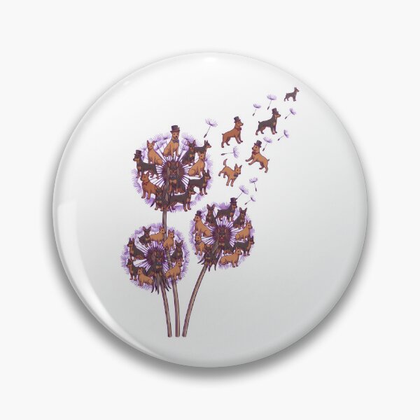 Item preview, Miniature Pinscher Dandelion Flower Dog Lover designed and sold by dian-rody-crest.