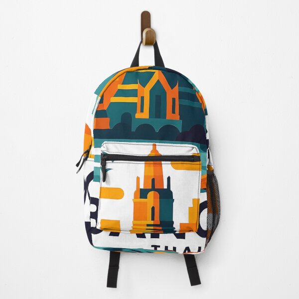 Item preview, Bangkok Thailand Travel Souvenir - Wat Arun Temple & Longtail Boat Art designed and sold by OzzFrequency.