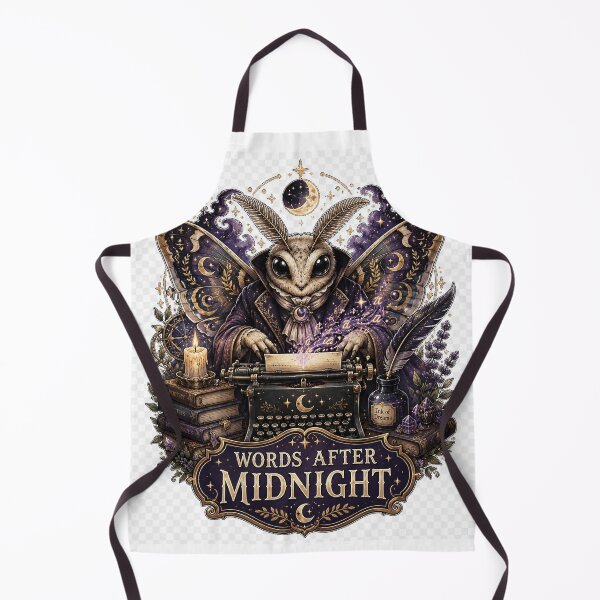 Item preview, Words After Midnight Moth Writer Typewriter Dark Academia designed and sold by BartArtPhoto.