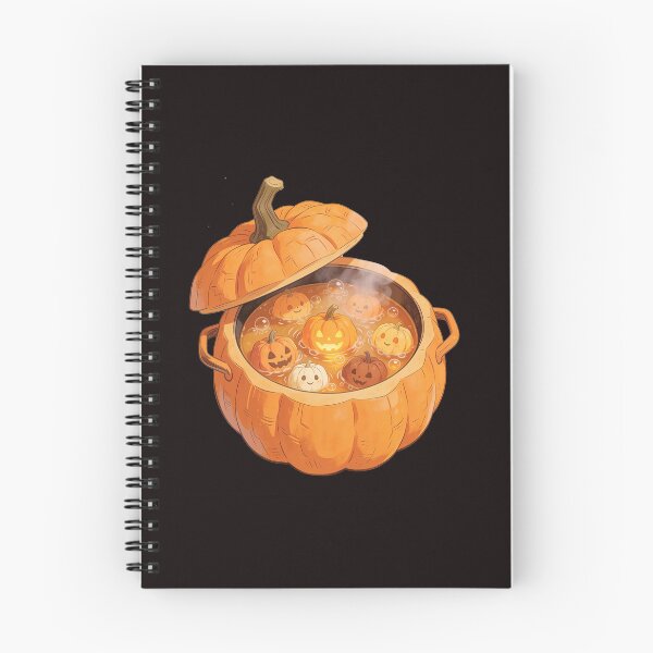 Item preview, Cute Pumpkin Cauldron with Smiling Jack O Lanterns Funny Halloween Cartoon Design designed and sold by OksArtStudio.