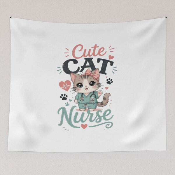 Item preview, Cute Cat Nurse | Kawaii Nurse Cat T-Shirt | Adorable RN Cat Lover Gift designed and sold by 1PRINTORA1.