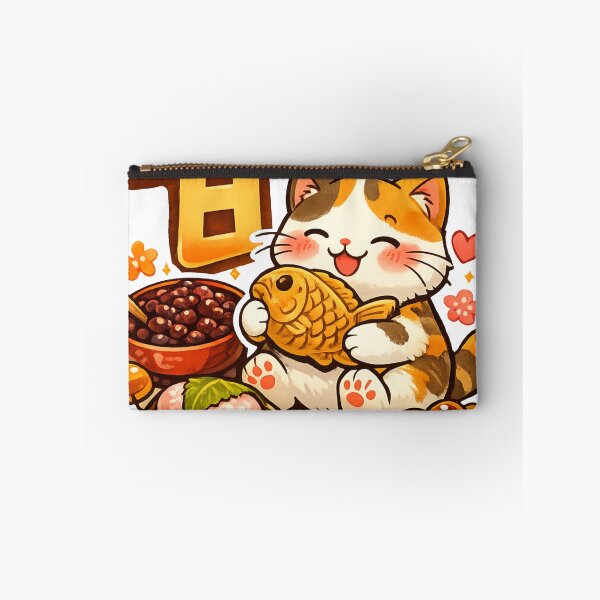 Item preview, Kawaii Sweet Taiyaki Cat Sticker – Kanji "甘" Japanese Wagashi Anime Cat Design designed and sold by kawaii animal store (in Japan).