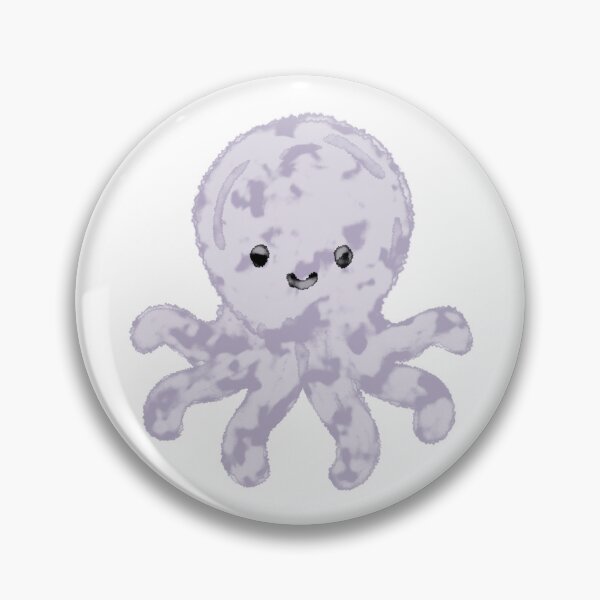 Item preview, Cute Gray Plush Octopus Watercolor Kawaii designed and sold by muhammadkhafidh.